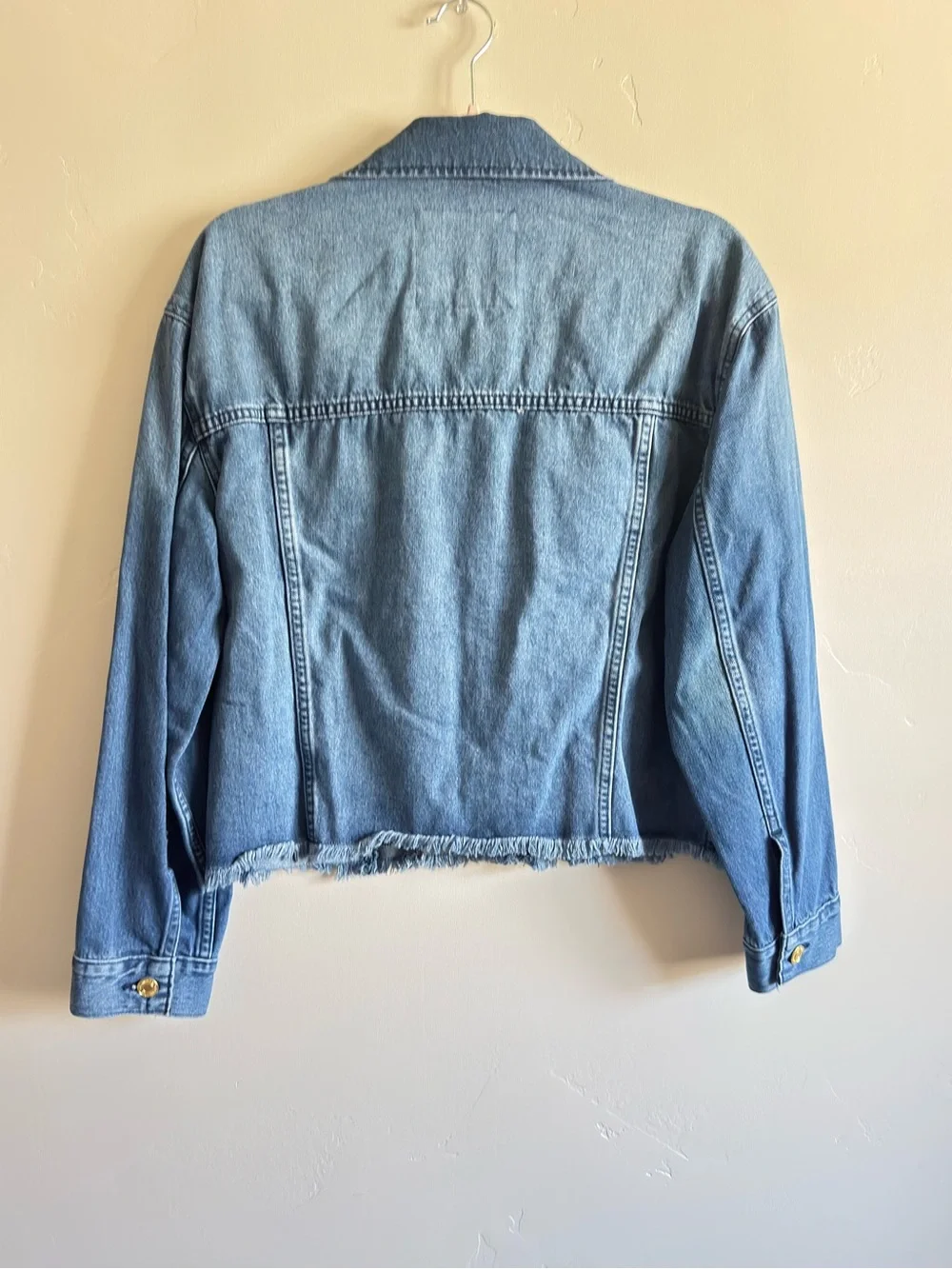 Michael Kors Blue Denim Jacket with Gold-Tone Buttons